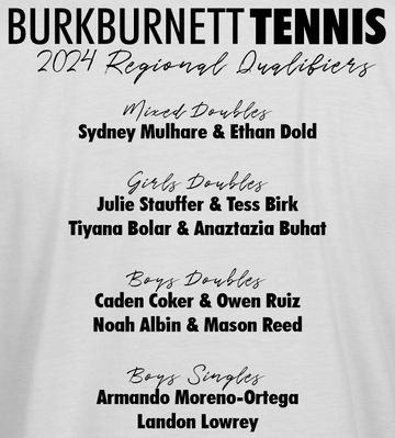 2024 Burkburnett Regional Tennis Tees