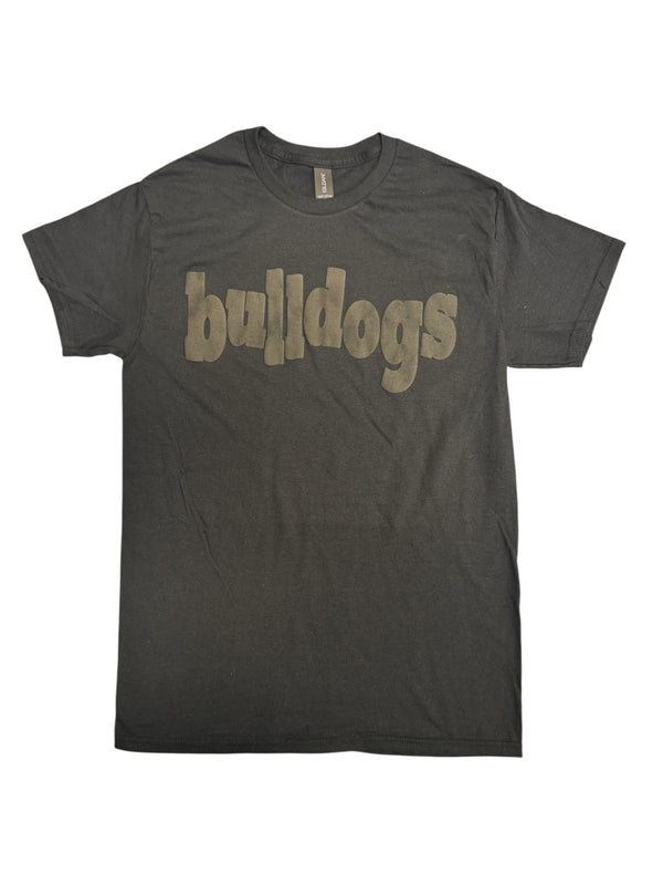 Black Bulldogs Puff Print Tee