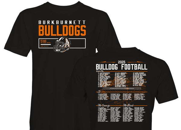 Burkburnett Bulldogs Football Roster Tees