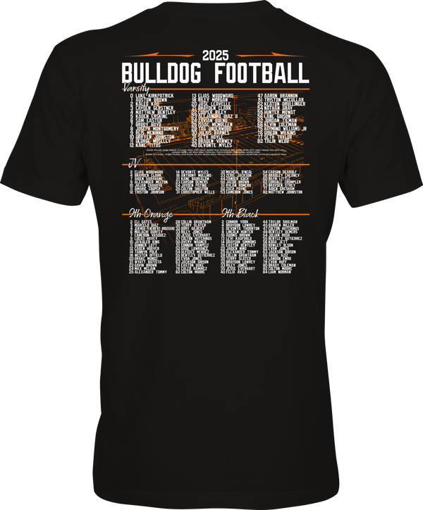 Burkburnett Bulldogs Football Roster Tees