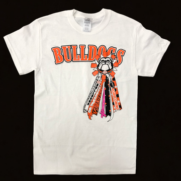 White Mum Tees w/BULLDOGS