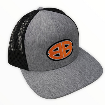 Heather Grey Mesh Back Cap with Double Bs