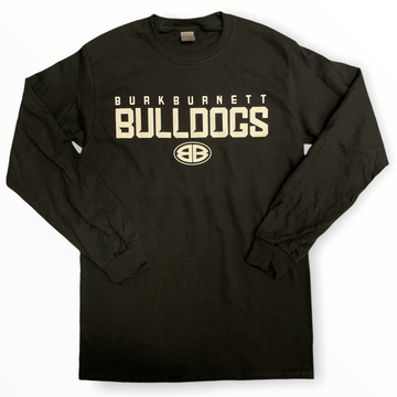 Burkburnett Bulldogs Black Long-sleeved Tee