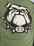 Military Green Long Sleeve Bulldog Tee