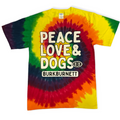 Tie Dye Peace Love Dogs Tee