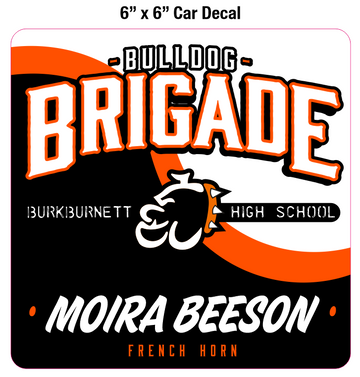 Bulldog Brigade Car Decals