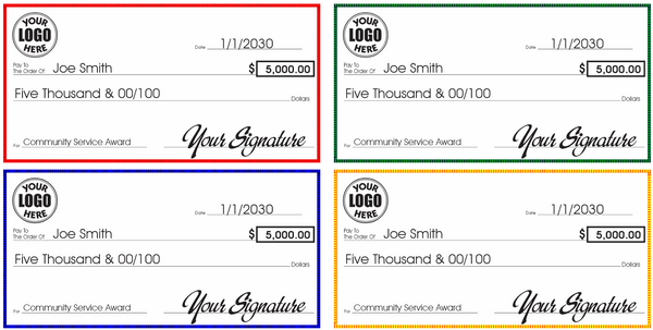 Custom Presentation Check Presentation Checks | Sign-On Enterprises