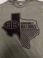 Heather Army Green Texas Bulldog Tee