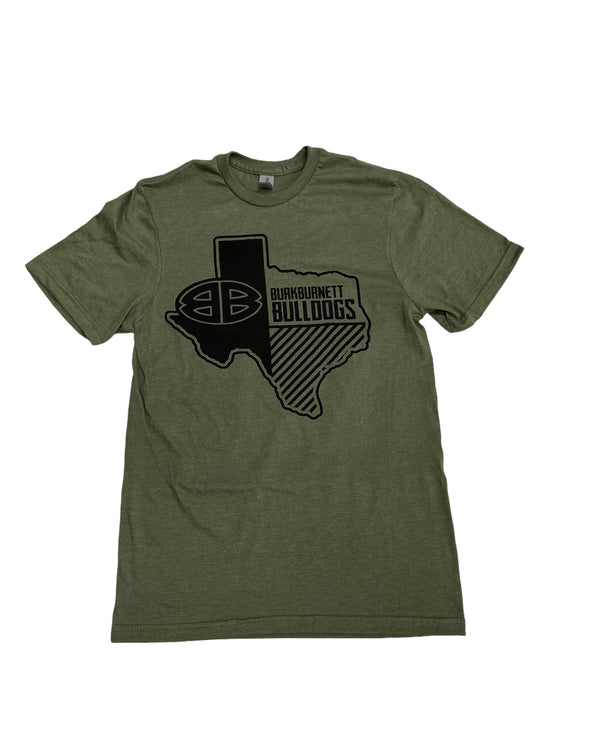 Heather Army Green Texas Bulldog Tee